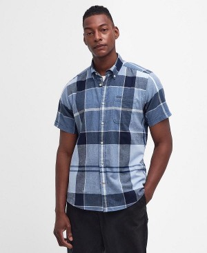 Barbour Doughill Short-sleeved Shirt Blå | BABO87719