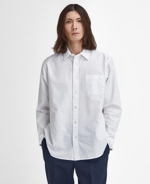 Barbour Dunand Oversized Long-sleeved Oxford Shirt Hvide | BABO87924