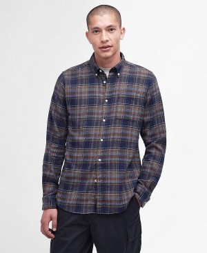 Barbour Eddleston Tailored Shirt Mørkeblå | BABO87659