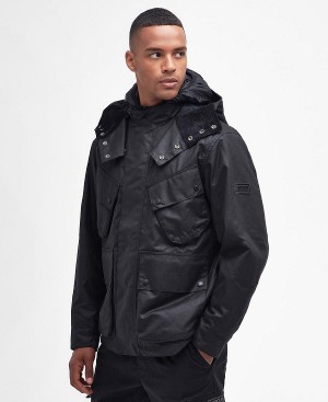 Barbour Element Waxed Jacket Sort | BABO87188