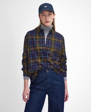 Barbour Elishaw Relaxed Long-sleeved Shirt Tartan | BABO89524