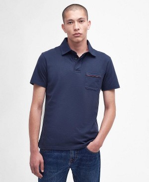 Barbour Elsdon Polo Shirt Mørkeblå | BABO88059