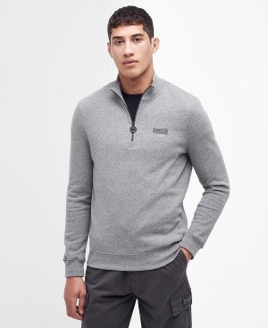 Barbour Essential Half-zip Sweatshirt Grå | BABO88424