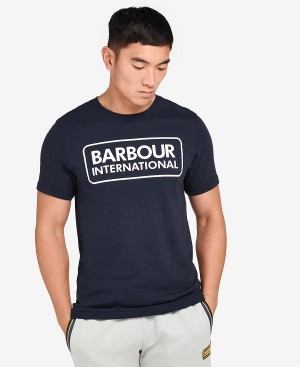 Barbour Essential Large Logo T-shirt Mørkeblå | BABO88280