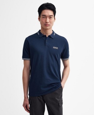 Barbour Essential Polo Shirt Sort Gul | BABO88107