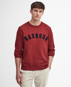 Barbour Essential Prep Logo Sweatshirt Rød | BABO88491