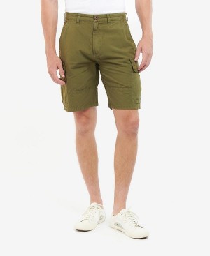 Barbour Essential Ripstop Cargo Shorts Mørkegrøn | BABO88743