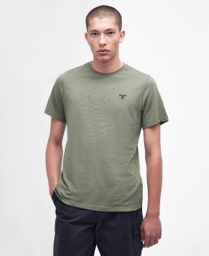 Barbour Essential Sports T-shirt Grøn | BABO88325