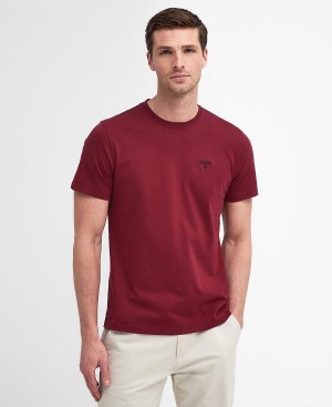 Barbour Essential Sports T-shirt Rød | BABO88403