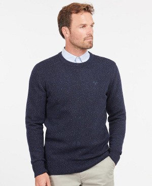 Barbour Essential Tisbury Crew-neck Sweatshirt Mørkeblå | BABO88567