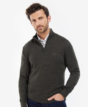 Barbour Firle Half Zip Sweatshirt Dyb Grå | BABO88560