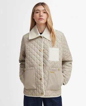 Barbour Fleur Quilted Jacket Lysebrune | BABO89374