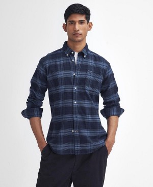 Barbour Forestfield Tailored Long Sleeved Shirt Mørkeblå | BABO87814