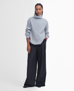 Barbour Francis Wide-leg Trousers Sort | BABO89849