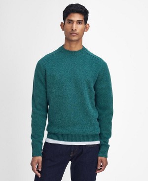 Barbour Grangetown Crew Neck Jumper Grøn | BABO88645