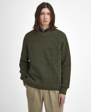 Barbour Griffiths Crew Neck Jumper Grøn | BABO88682