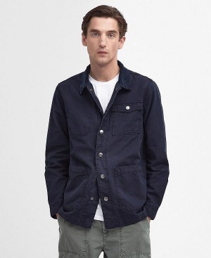 Barbour Grindle Overshirt Mørkeblå | BABO87958