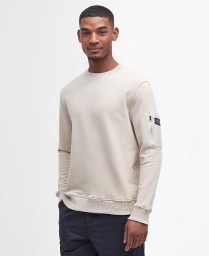 Barbour Grip Sweatshirt Hvide | BABO88463