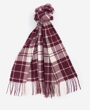 Barbour Hailes Tartan Scarf Lyserød | BABO90088