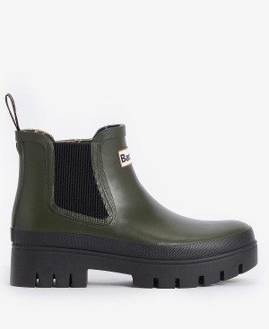 Barbour Halton Ankle Wellingtons Olivengrøn | BABO89948