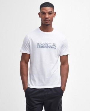 Barbour Hardy Graphic T-shirt Hvide | BABO88335