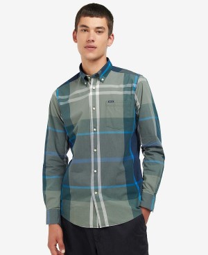 Barbour Harris Tailored Long-sleeved Shirt Blå | BABO87616