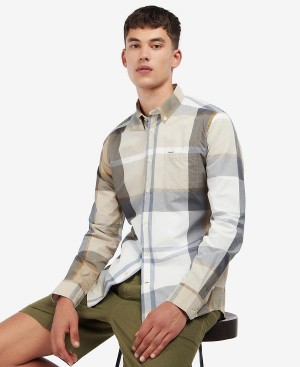 Barbour Harris Tailored Long-sleeved Shirt Blå | BABO87621