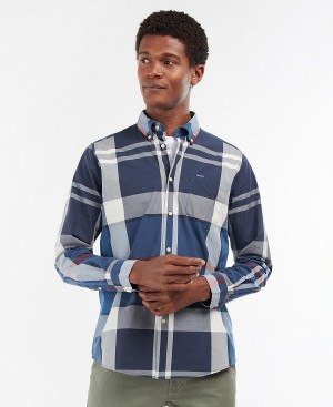 Barbour Harris Tailored Long-sleeved Shirt Mørkeblå | BABO87627