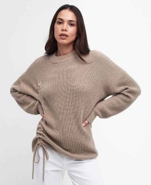 Barbour Henlow Crew Neck Jumper Beige | BABO89679