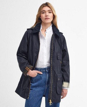 Barbour Highclere Wax Jacket Mørkeblå | BABO89200