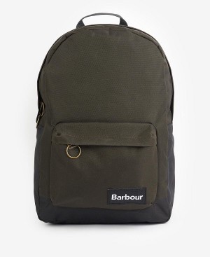 Barbour Highfield Canvas Backpack Mørkeblå Olivengrøn | BABO88929