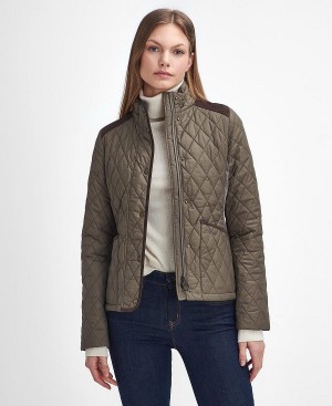 Barbour Highfield Quilted Jacket Khaki | BABO89337