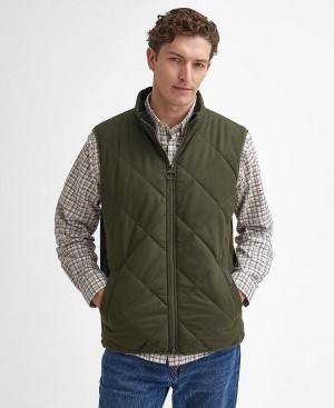 Barbour Hybrid Quilted Gilet Olivengrøn | BABO87567