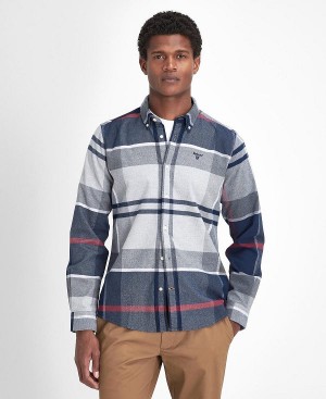 Barbour Iceloch Tailored Long-sleeved Shirt Blå | BABO87859