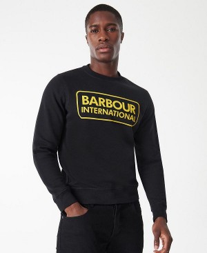 Barbour International Sweatshirt Large Logo Mørkegrå | BABO88430