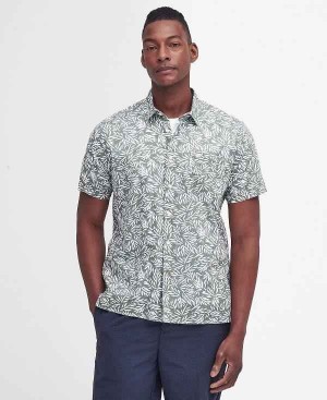 Barbour Jackstone Regular Short-sleeved Shirt Green/White | BABO87788