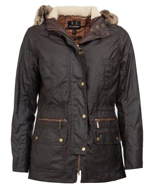 Barbour Kelsall Wax Parka Sort | BABO89223