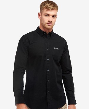 Barbour Kinetic Tailored Long-sleeved Shirt Sort | BABO87649