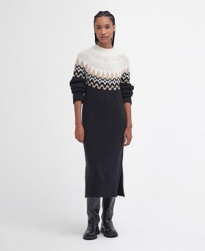 Barbour Kingsford Knitted Midi Dress Sort | BABO89639