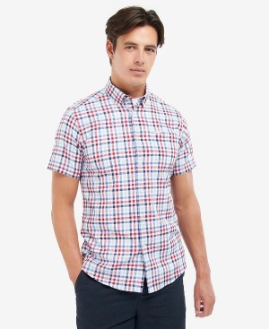 Barbour Kinson Tailored Short-sleeved Shirt Rød | BABO87618