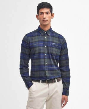 Barbour Kyeloch Tailored Fit Shirt Mørkeblå | BABO87827