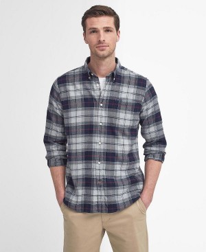 Barbour Kyeloch Tailored Long-sleeved Shirt Blå | BABO87820