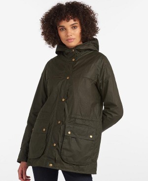 Barbour Lightweight Durham Waxed Jacket Olivengrøn | BABO89196