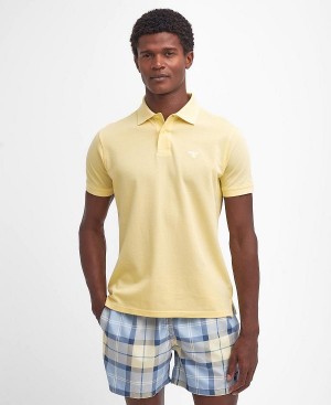 Barbour Lightweight Sports Polo Shirt Citron | BABO88105