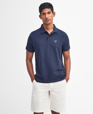 Barbour Lightweight Sports Polo Shirt Mørkeblå | BABO88182