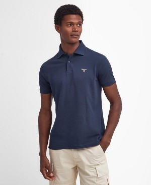 Barbour Lightweight Sports Polo Shirt Mørkeblå | BABO88206