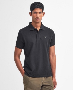 Barbour Lightweight Sports Polo Shirt Sort | BABO88102