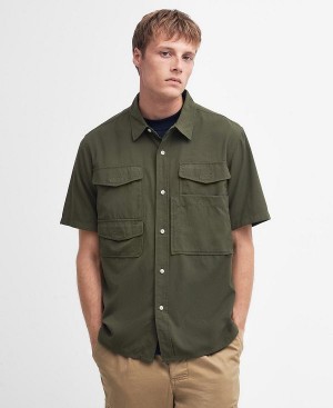 Barbour Lisle Safari Oversized Short-sleeved Shirt Olivengrøn | BABO87753