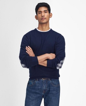 Barbour Marlow Crew Neck Jumper Mørkeblå | BABO88678