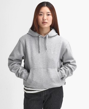 Barbour Marsden Oversized Hoodie Lysegrå | BABO89805